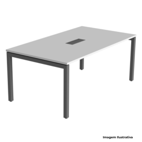 Mesa Reunião Retangular Pés Trave FIT MREFTI200 200x100x74cm - Portal de Adesões