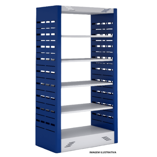 Estante Biblioteca de Aço 950x2000x580mm (LxAxP) Com 8 prateleiras - Portal de Adesões