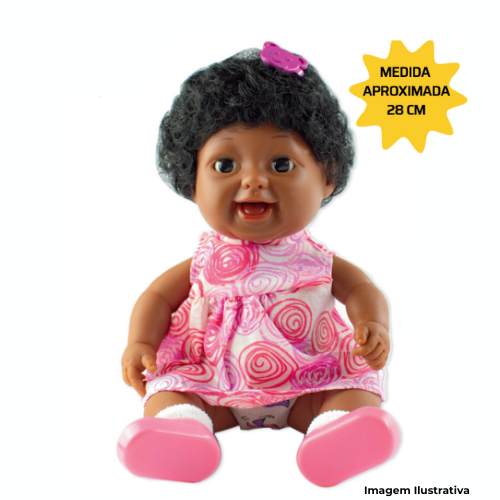 Brinquedo Boneca Menina Negra Articulada 28cm Sem Representação Anatôminca - Portal de Adesões