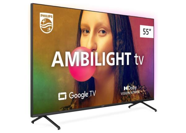 Televisor Philips 55PUG7908/78: Smart TV Led 55"| Ultra HD 4K| Comando De Voz| Google TV| Wi-fi| Bluetooth| HDMI| USB| LAN Ethernet