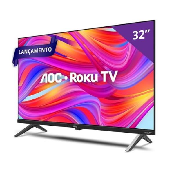 Televisor AOC 32S5045/78G: Smart TV DLED 32”| HD| Comando De Voz|  Roku TV| Wifi| Bluetooth| HDMI| USB| Lan Ethernet