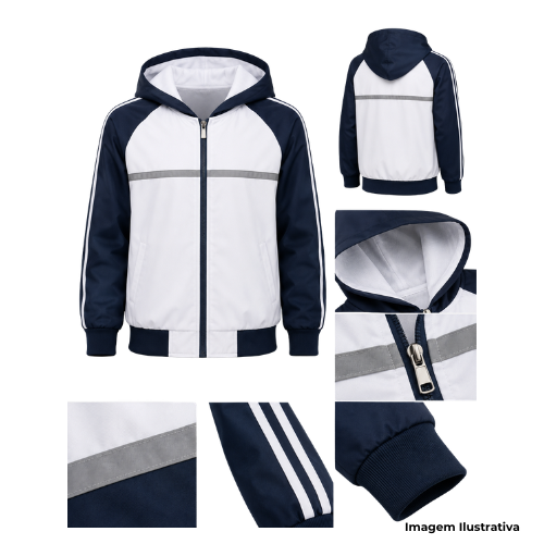 Jaqueta Tactel Uniforme Escolar Com Capuz - Portal de Adesões