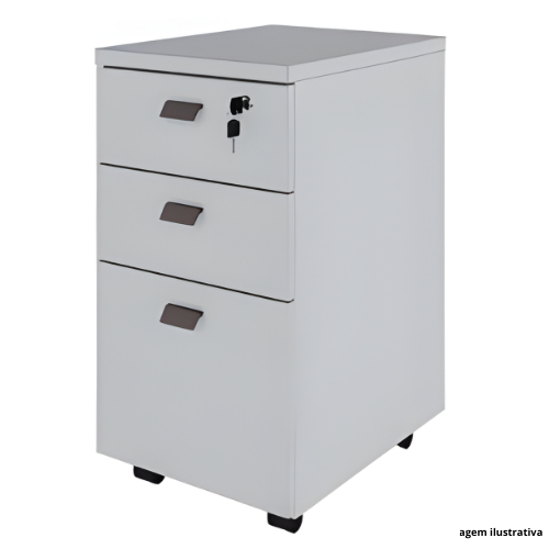 Gaveteiro Volante 2 Gavetas + 1 Gavetão