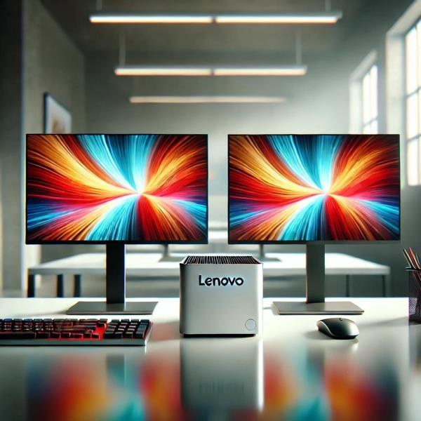 Computador Desktop Lenovo M75q: Processador Ryzen 5 Pro| 8GB RAM| 256GB SSD| Monitore 21,5"| Monitor 23,8"| Garantia 3 Anos On-Site