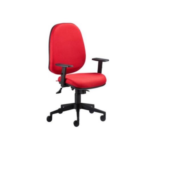 Cadeira Giratória Encosto Alto Com Braços Reguláveis