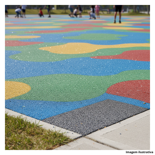 Piso EPDM Monolitico Dupla Camada Colorido