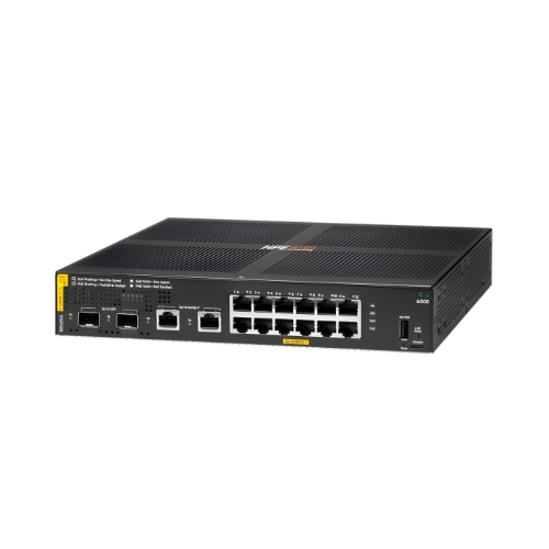 Switch  HPE Aruba CX 6000 12G Class4 De Acesso 12 Portas PoE+ 2G 2SFP R8N89A