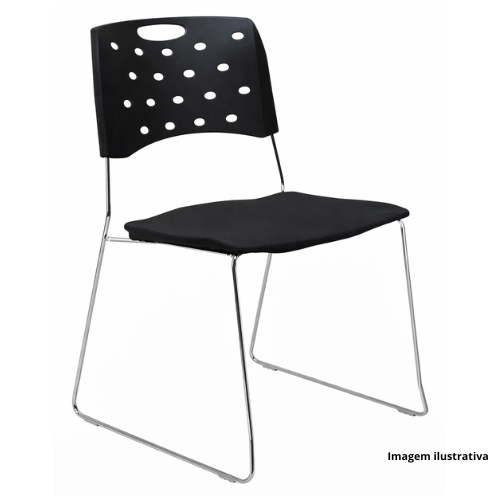 Cadeira Cavaletti Empilhável Fixa Viva 35008