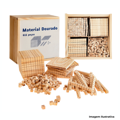 Conjunto Material Dourado Em Madeira 611 Peças - Portal de Adesões