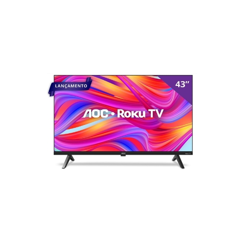 Imagem do produto Televisor AOC 43S5045/78G: Smart TV 43"| DLED 4K| Comando De Voz| Roku TV| Wi-fi| Bluetooth| HDMI| USB| Lan Ethernet da marca AOC - miniatura 1