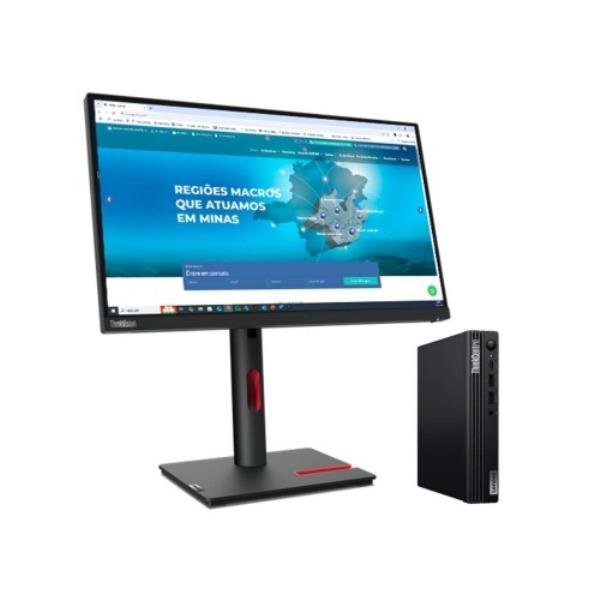 Locação De Computador Desktop Lenovo Thinkcentre M75q Gen5: Processador Ryzen 5 Pro| 16GB RAM| 256GB SSD| Monitor 21,5"