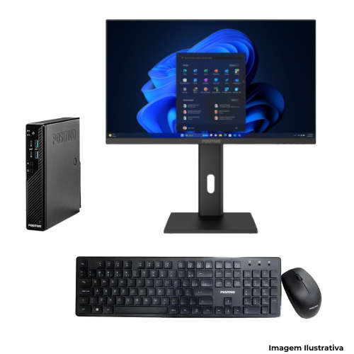 Computador Desktop Positiivo C6400 MiniPro: Processador i5| 8GB RAM| 256GB SSD| Monitor 23,8"| Garantia 3 Anos On-Site - Portal de Adesões