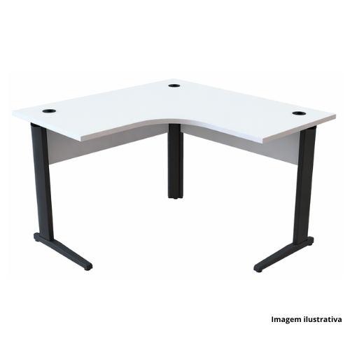 Mesa Escritório Angular 135x60x135x60x74cm Nova Smart Mesa Delta - Portal de Adesões