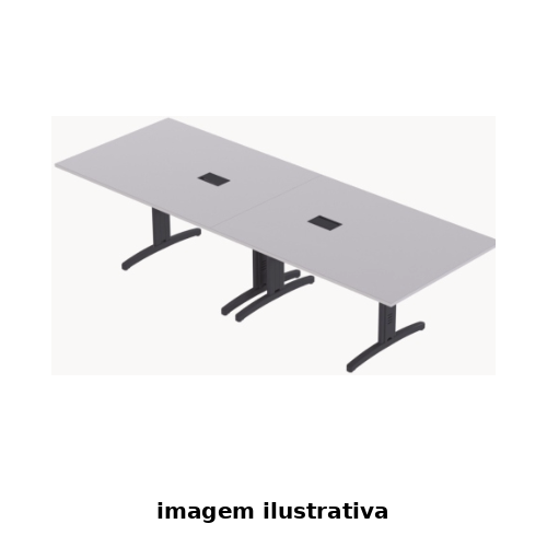 Mesa Reunião Retangular Genius 78270AB 300x110x74cm - Portal de Adesões