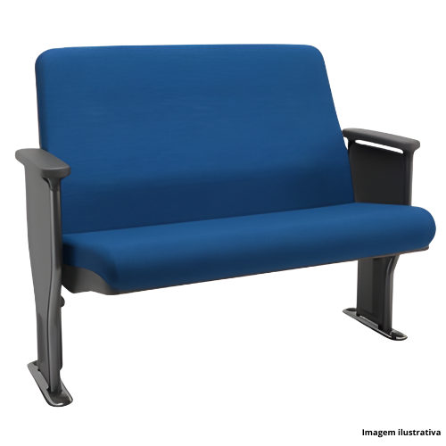 Poltrona Auditório Plaxmetal Obeso Esibire AL210-A-PO-PR