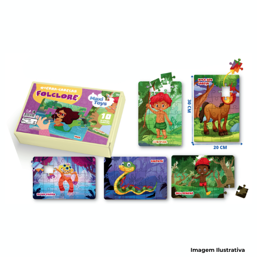 Brinquedo Jogo Quebra-Cabeças Folclore Brasileiro - 10 Modelos - Portal de Adesões