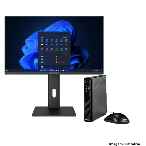 Computador Desktop Positivo Master C8400 Mini: Processador i5| 16GB RAM| 512GB SSD| Monitor 23,8" - Portal de Adesões