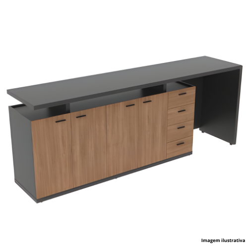 Armário Credenza Com Aparador AT4-AC4PGV2660