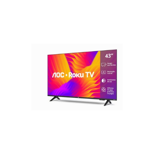Smart Tv AOC 43" Full HD LED Wi-Fi Roku 43S5155/78G 43" 1920x1080