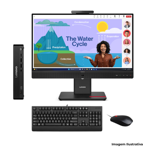 Computador Desktop Lenovo ThinkCentre M70Q Gen6: Processador Ultra 5| 16GB RAM| 256GB SSD| Monitor 23,8"| Garantia 3 Anos On-Site - Portal de Adesões