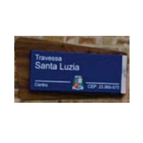 Placa De Identificação De Vias Públicas 625x345mm Em Aço Inox