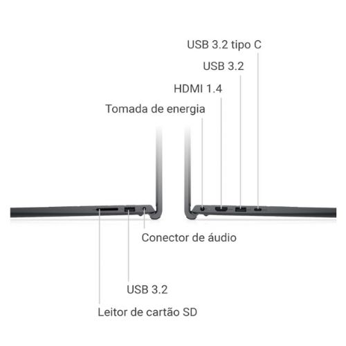 Notebook Dell Inspiron 15: Processador i7| 16GB RAM| 1TB SSD| Tela 15,6"| Webcam| Intel Iris Xe| Garantia 1 Ano