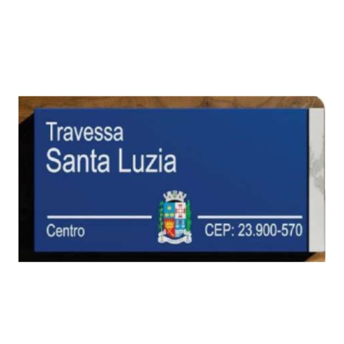 Placa De Identificação De Vias Públicas 625x345mm Em Aço Inox - Portal de Adesões