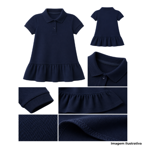 Vestido Meia Malha Piquet Uniforme Escolar - Portal de Adesões