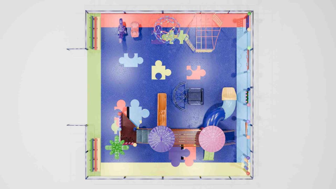 Conjunto De Parque Infantil Inclusivo E Acessível
