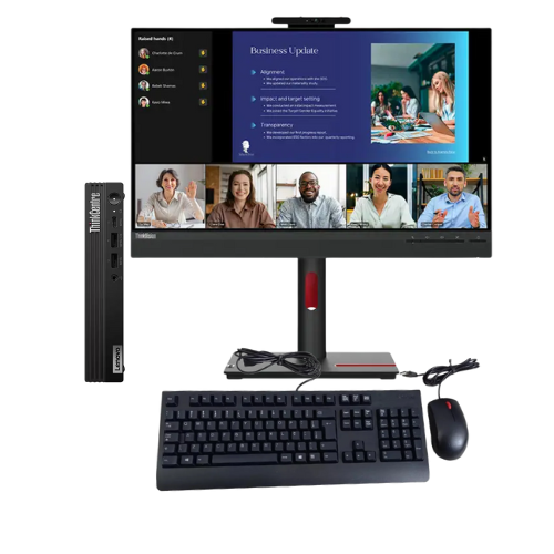 Computador Desktop Lenovo ThinkCentre M75q Gen5: Processador AMD Ryzen| Memória 8GB | 256GB SSD| AMD Wi-Fi 6E RZ616 | Monitor Lenovo ThinkVision T24i-30 | Garantia 36 Meses On-Site - Portal de Adesões