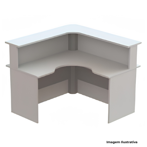Balcão Atendimento Angular 160x70x160x70x110cm Millus B751616 - Portal de Adesões