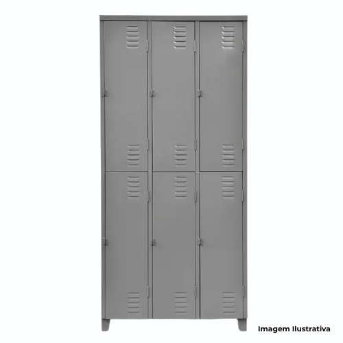 Armário Locker Metálico em Aço Igma 6 Portas Especial - Portal de Adesões