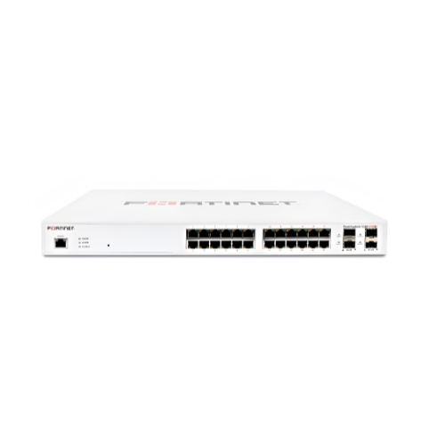 Switch Fortinet FortiSwitch FS-124F 24 Portas Gigabit Com 4 Portas SFP+ 10G: Garantia 3 Anos