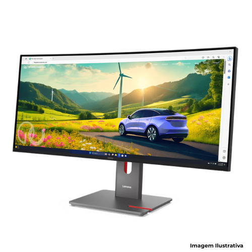 Monitor Lenovo ThinkVision P34WD-40 5WS1N92558: Tela 34" Curvo Ultrawide