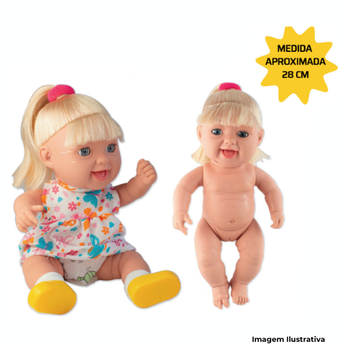 Brinquedo Boneca Menina Branca Articulada 28cm - Portal de Adesões