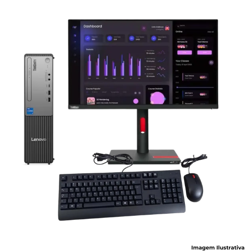 Computador Desktop Lenovo Thinkcentre Neo 50s G5: Processador i3| 8GB RAM| 512GB SSD| Monitor 23.5“| Garantia 3 Anos On-Site - Portal de Adesões