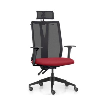 Cadeira Presidente Espaldar Em Tela Com Apoio Addit