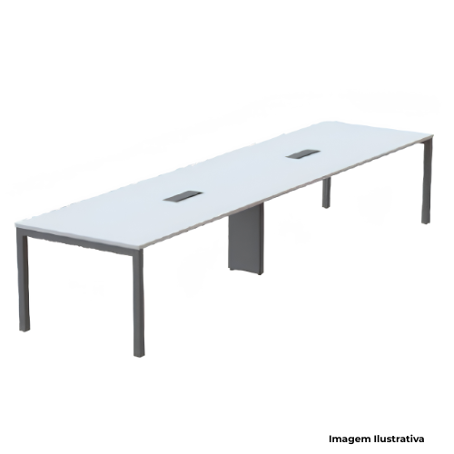 Mesa Reunião Retangular Pés Trave Fit MREFIT250 300x100x74cm - Portal de Adesões