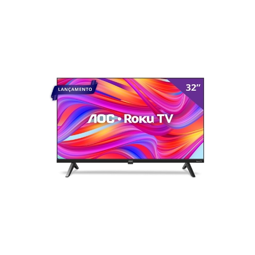 Imagem do produto Televisor AOC 32S5045/78G: Smart TV DLED 32”| HD| Comando De Voz| Roku TV| Wifi| Bluetooth| HDMI| USB| Lan Ethernet da marca AOC - miniatura 1