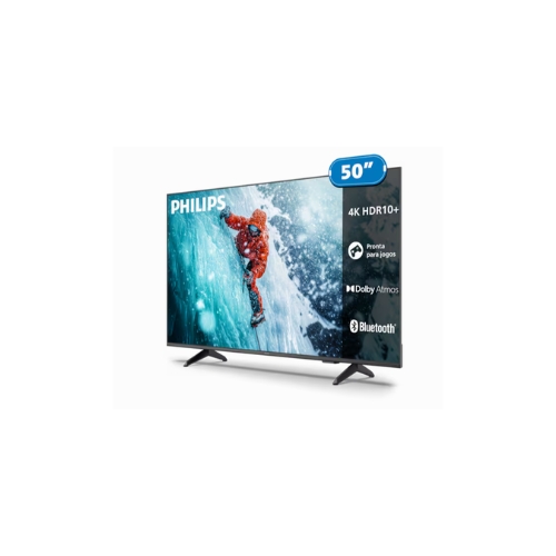Televisor Philips 50PUG7300/78: Smart TV Led 50"| Ultra HD 4K| Comando De Voz| Google TV| Wifi| Bluetooth| HDMI| USB| LAN Ethernet