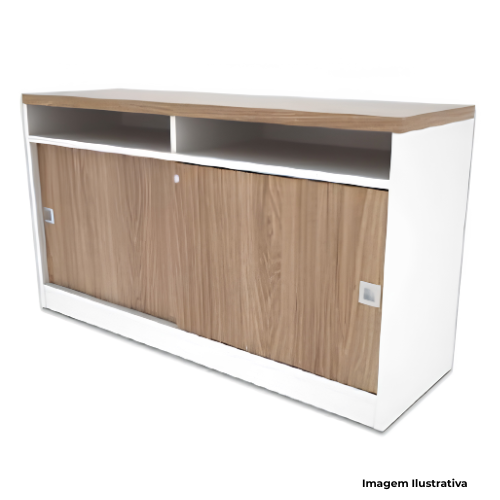 Armário Aparador Com Portas de Correr Premiatto 87077CO 160x50x89cm - Portal de Adesões