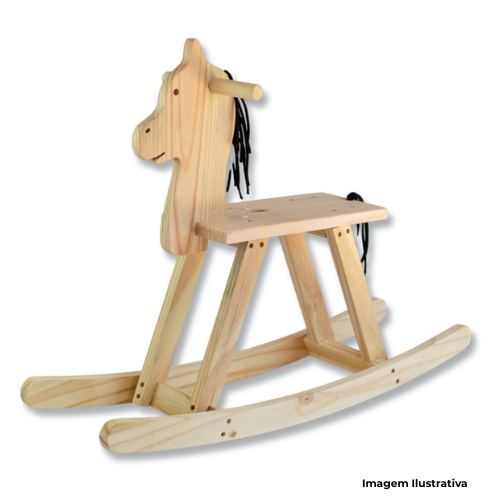 Brinquedo Cavalo de Balanço em Madeira - Portal de Adesões