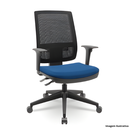 Cadeira Giratória Plaxmetal Espaldar Alto Telada Brizza AL141-B