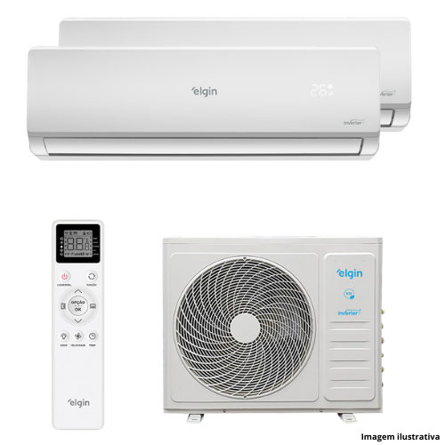 Imagem do produto Ar-Condicionado Elgin Bi Split Total Inverter Plus Wi-Fi MTQE18C2CB.MTQI12C2WB.MTQI12C2WB: 24.000 BTUs| Split Inverter| Ciclo Quente/Frio da marca Elgin - miniatura 2