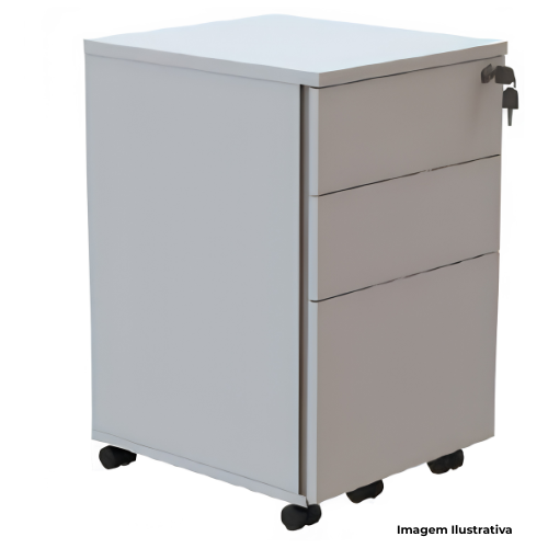 Gaveteiro Volante Com 2 Gavetas e 1 Gavetão FIT FT1F020/40 40x45x65cm - Portal de Adesões