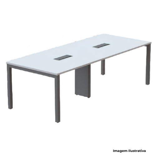 Mesa Reunião Retangular Pés Trave Fit MREFIT250 250x100x74cm - Portal de Adesões