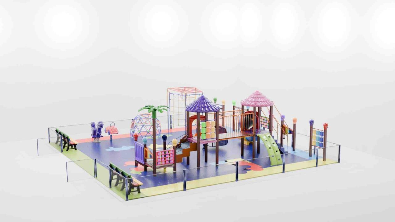 Conjunto De Parque Infantil Inclusivo E Acessível