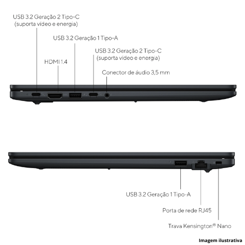 Notebook Asus Expertbook B1503CVA_BR-S70006X: Processador i5| 16GB RAM| 512GB SSD| Webcam| Intel® UHD Graphics| Garantia 1 Ano On-Site