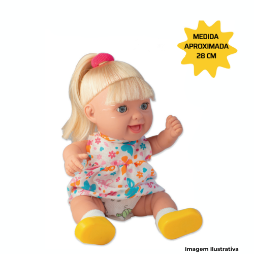 Brinquedo Boneca Menina Branca Articulada 28cm Sem Representação Anatôminca - Portal de Adesões
