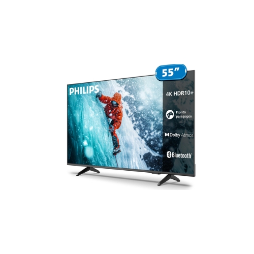 Televisor Philips 55PUG7300/78: Smart TV 55"| Led Ultra HD 4K| Comando De Voz| Google TV| Wi-fi| Bluetooth| HDMI| USB| LAN Ethernet